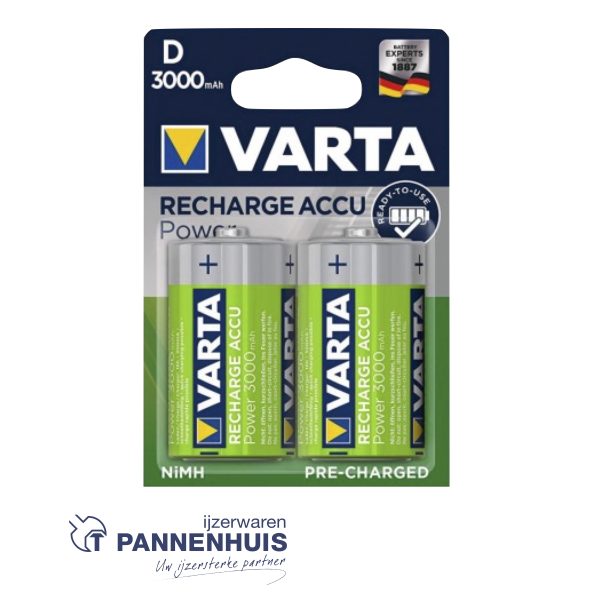 Varta Recharge Accu Power D 3000mAh Blister (2 st)