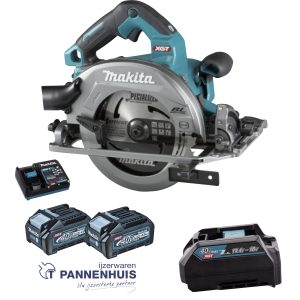 Makita HS004GM Accu cirkelzaag 190mm XGT 40Vmax + 2x BL4040 + DC40RA + Makpac op=op