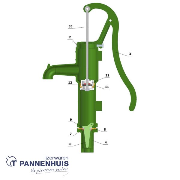 Pompleder voor type 3 (tekening nr 11) - Afbeelding 2