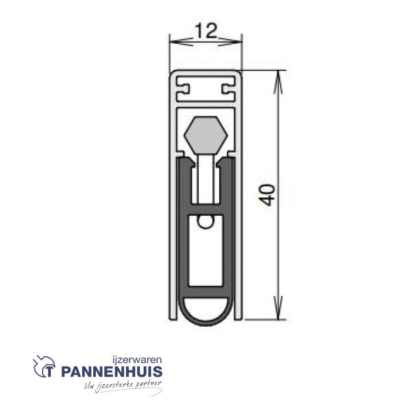 kaltefeind WS automatische tochtafsluiter  685mm - Afbeelding 3