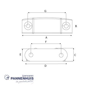 Magneetsnapper MC 8-serie met metalen tegenplaat 4 kg bruin