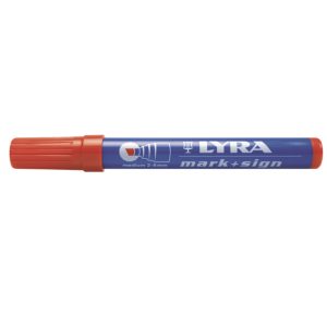 Lyra onuitwisbare stift schuine punt rood