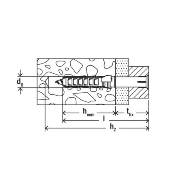 fischer Constructieplug SXR  8 x  60 Z verzonken kop (blister) - Afbeelding 5