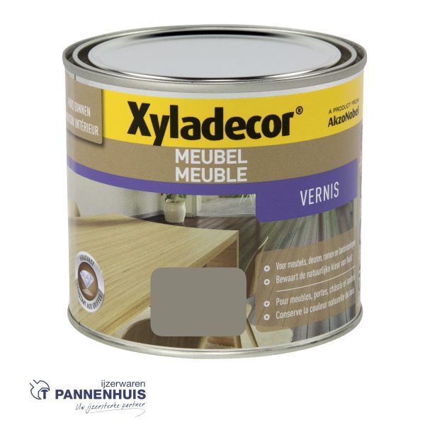 Xyladecor Meubel Vernis Satin - Schaduwgrijs 0,5 L