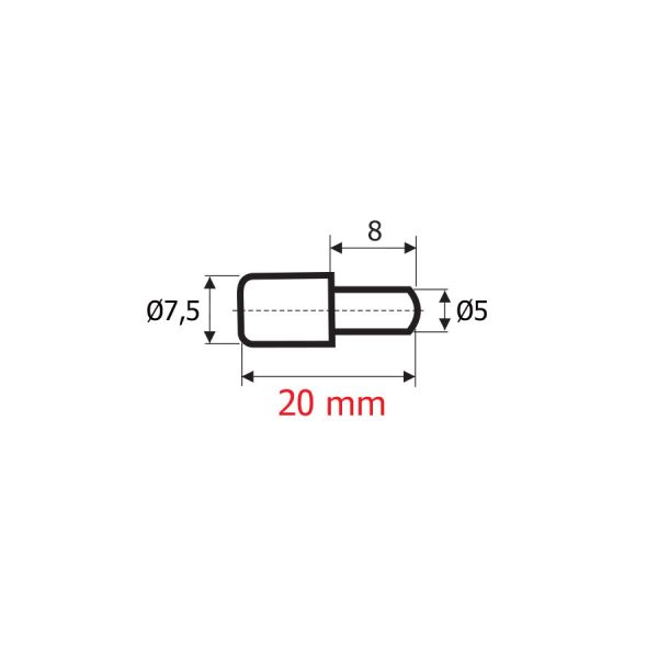 Hettich Legplankdragers 5/7,5mm om in te steken met aanzetstuk - Afbeelding 2