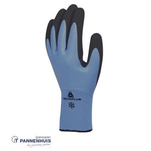 winterhandschoenen acryl latex blauw VV736 maat 09