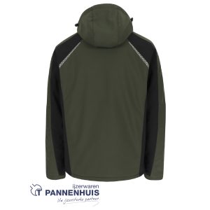 Herock Taris softshell vest Donker Kaki/Zwart XXL