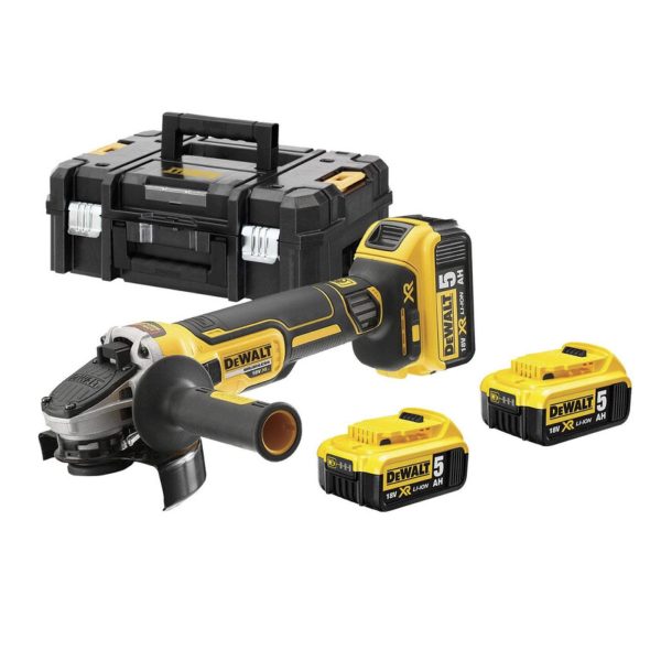 Dewalt DCG405P3 18V XR Brushless Haakse slijper 125mm 3x 5.0Ah