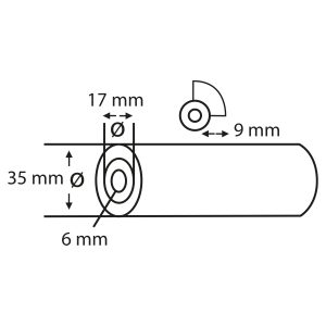 Copenhagen Pro aflakroller schuim superfijn – recht – 5 cm – wit (4 stuks)