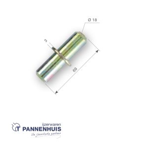 inzetpin appart nr 114 18 mm zwart