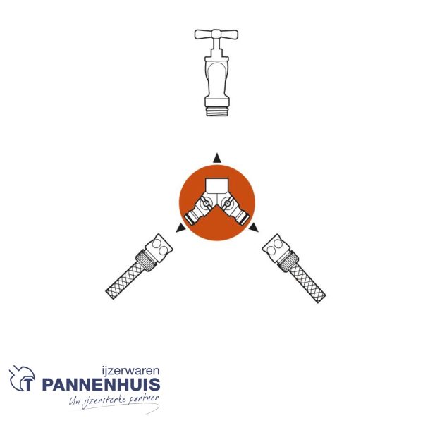 Gardena 2-weg-waterverdeler 26,5 mm (G 3/4") - Afbeelding 2