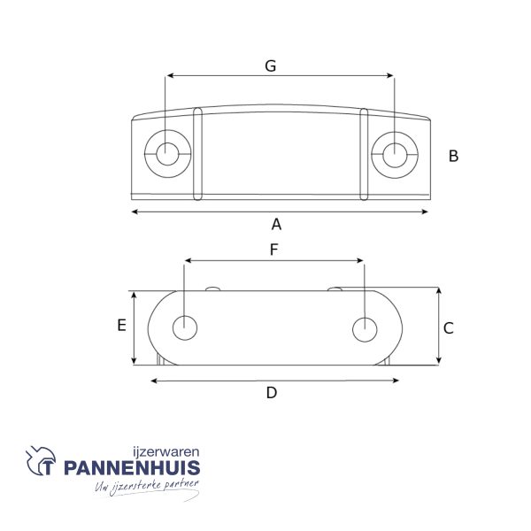 Magneetsnapper MC 8-serie met metalen tegenplaat 4 kg wit - Afbeelding 2