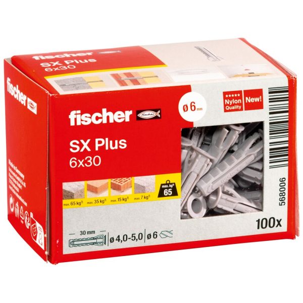 fischer plug SX Plus  6 x 30 (100st) - Afbeelding 2