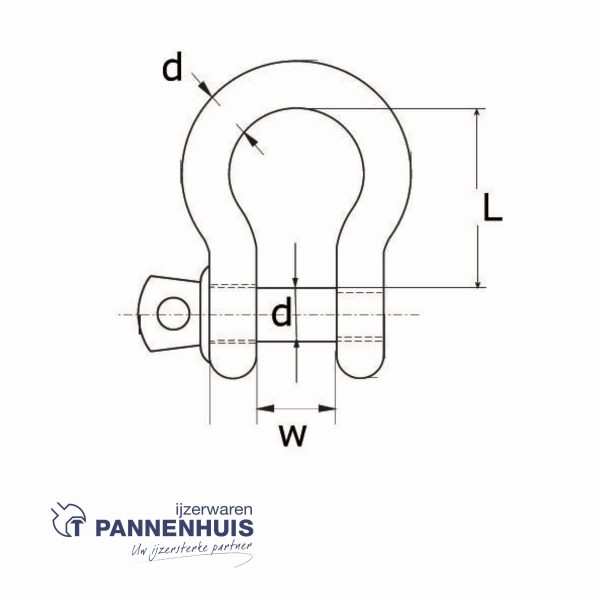 Harpsluiting 06 mm verzinkt - Afbeelding 2