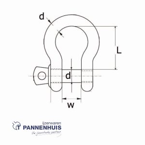 Harpsluiting 12 mm verzinkt