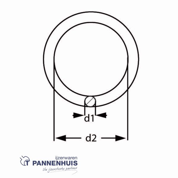 Gelaste ring 060-08 mm verzinkt - Afbeelding 2