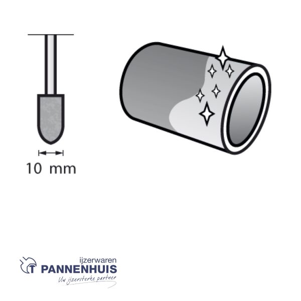 Dremel 422JA, Polijstvilt cil. afgerond 9,5 mm - Afbeelding 2