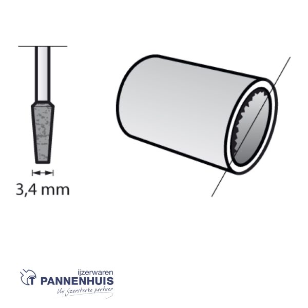 Dremel 997JA, Slijpsteen alum. ox. fijn 2, 4 mm - Afbeelding 2