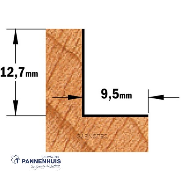 CMT Rabatfrees, HW D=31,7 x 12.7mm L=58 S=8 Z2 - Afbeelding 3