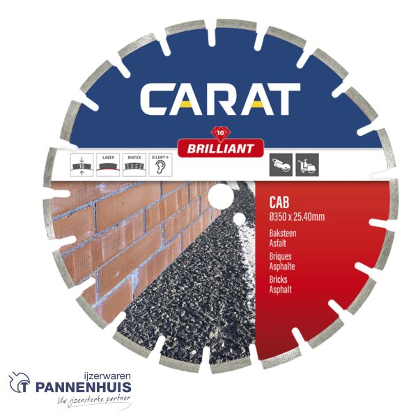 Carat CA Premium 350x20 baksteen en asfalt