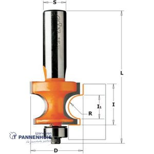 CMT Kantenfrees met kogellager, HW D=22,2 x 15mm R=3,2 L=57 S=8 Z2