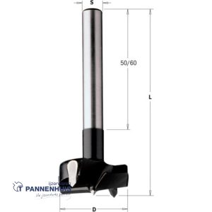CMT Cilinderkopboor rechts D=40 LT=90 S=10×60 Z2+V2 RH HW