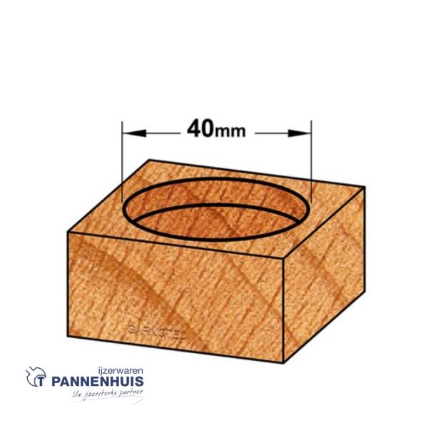 CMT Cilinderkopboor rechts D=40 LT=90 S=10x60 Z2+V2 RH HW - Afbeelding 3