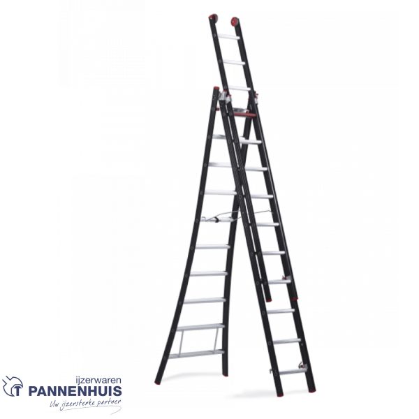 Altrex Nevada reformladder 3x 8 sporten 245 - 580cm zwart - Afbeelding 2