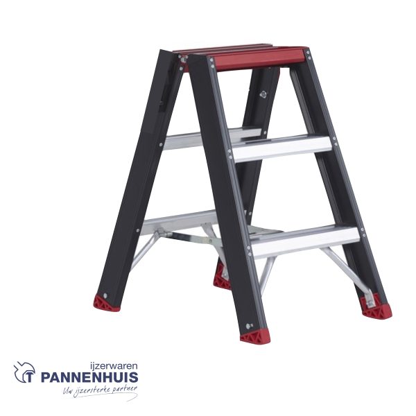 Altrex Taurus dubbele trapladder 2x3 - 70cm - 5,8kg zwart