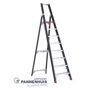 Altrex Taurus trapladder  8 treden – 190cm – 14,6kg zwart