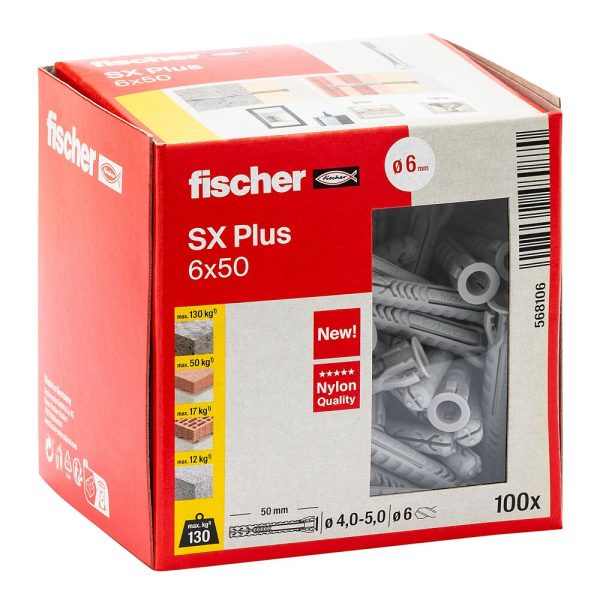 fischer plug SX Plus  6 x 50 (100st) - Afbeelding 2