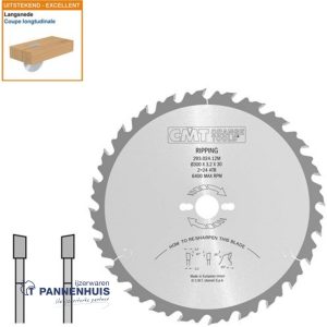 CMT Schulpcirkelzaag HW 300x30x3,2  Z24 Massieve houtsoorten