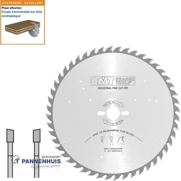 CMT Afkortcirkelzaag HW 315x30x3,2 Z54 Massieve houtsoorten