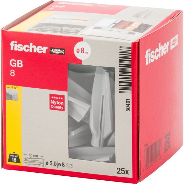 fischer Gasbetonplug GB 8 (25st) - Afbeelding 2