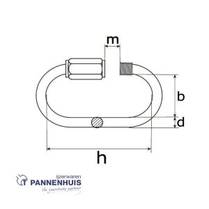 rapid schakel Quick-links 3,5mm RVS