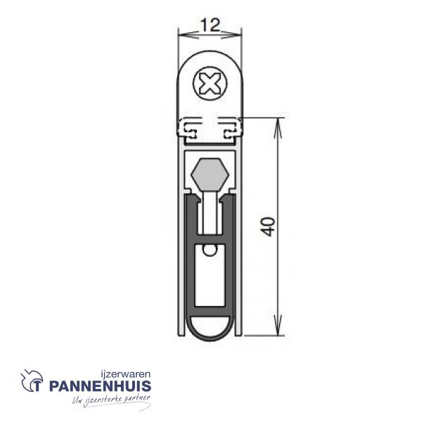 kaltefeind WS automatische tochtafsluiter  885mm - Afbeelding 4