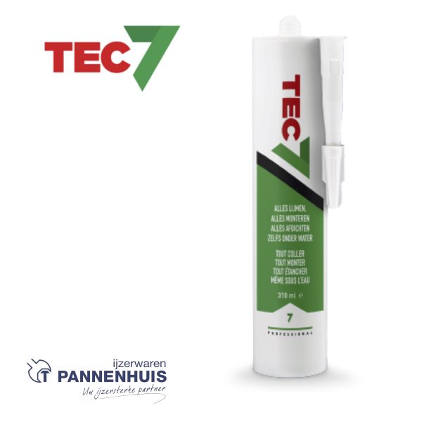 Tec7 lijmen en monteren Zwart - patroon 310ML