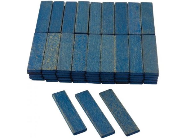 glas afstandshouder Hout 22X05X80mm Blauw (100st)