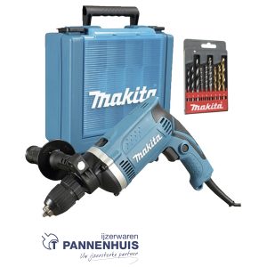 Makita HP1631KSP Klopboormachine 710 Watt 13mm in koffer + borenset