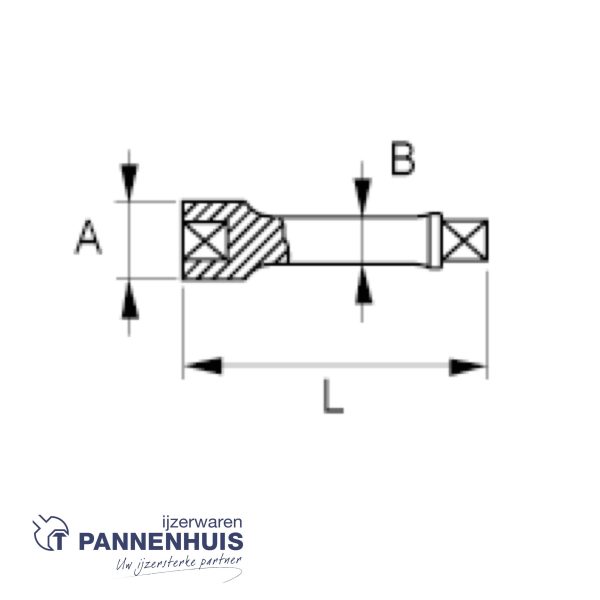 Bahco Verlengstuk 1/4" 101 mm - Afbeelding 3