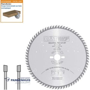 CMT Afkortcirkelzaag HW 300x30x3,2 Z72 Massieve houtsoorten