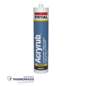 Soudal Acryrub 310ml grijs overschilderbaar