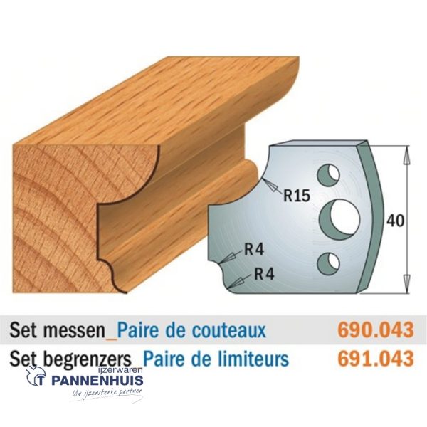 CMT Profielmessen I=40x4mm 2 stuks nr.043