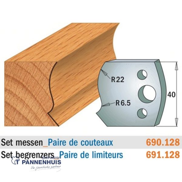 CMT Profielmessen I=40x4mm 2 stuks nr.128