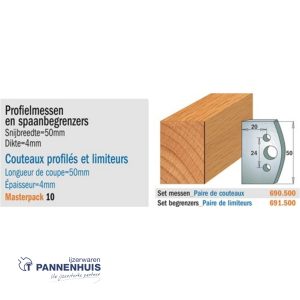 CMT Profielmessen I=50x4mm 2 stuks nr.500