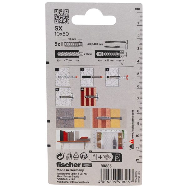 fischer Plug SX 10 x 50 (blister) - Afbeelding 5