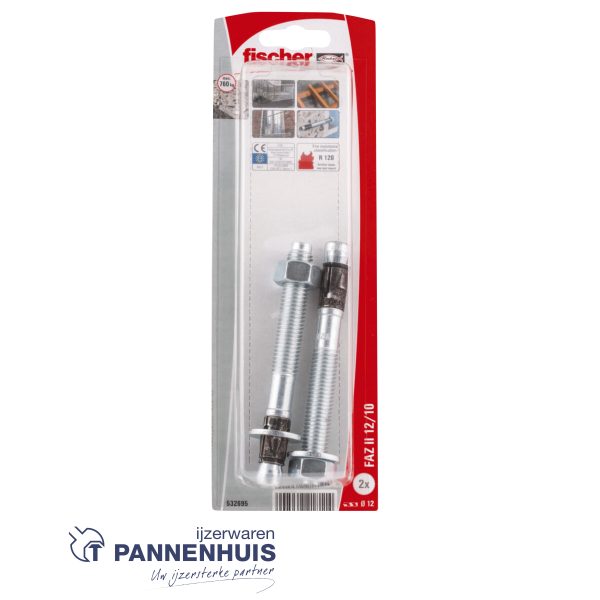 fischer Doorsteekanker FAZ II Plus 12/10 K NV (Blister)