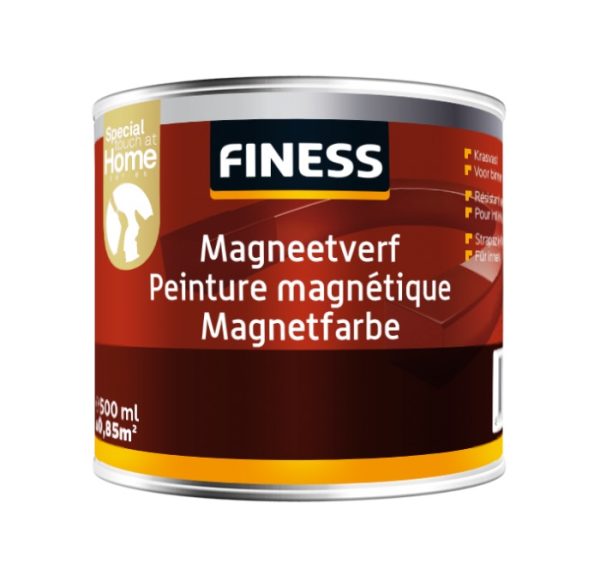 FINESS Magneetverf 0,5 l Donkergrijs Acryl bi