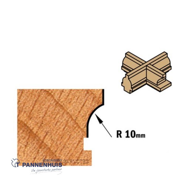 CMT Kruishoutverbindingsfrees prof. A, HW D=25 x 19mm R=10 L=51 S=8 Z2 - Afbeelding 3