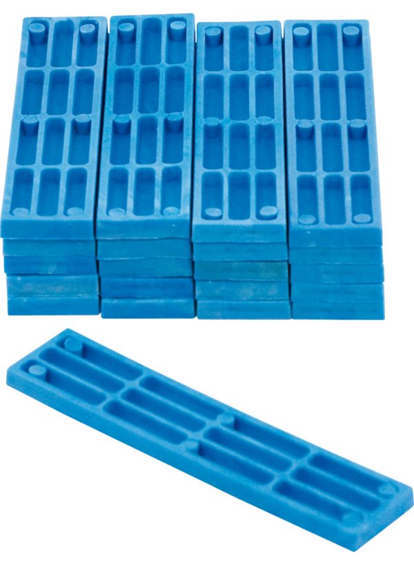 glas afstandshouder PVC 100x22x5 Blauw (100st)